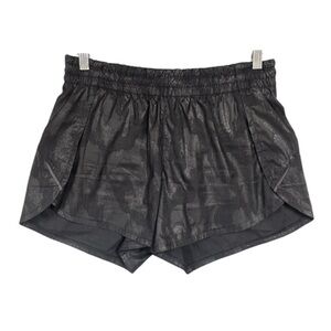 Athleta Shorts Womens Size S "Run Racer Camo" Black Athletic Running